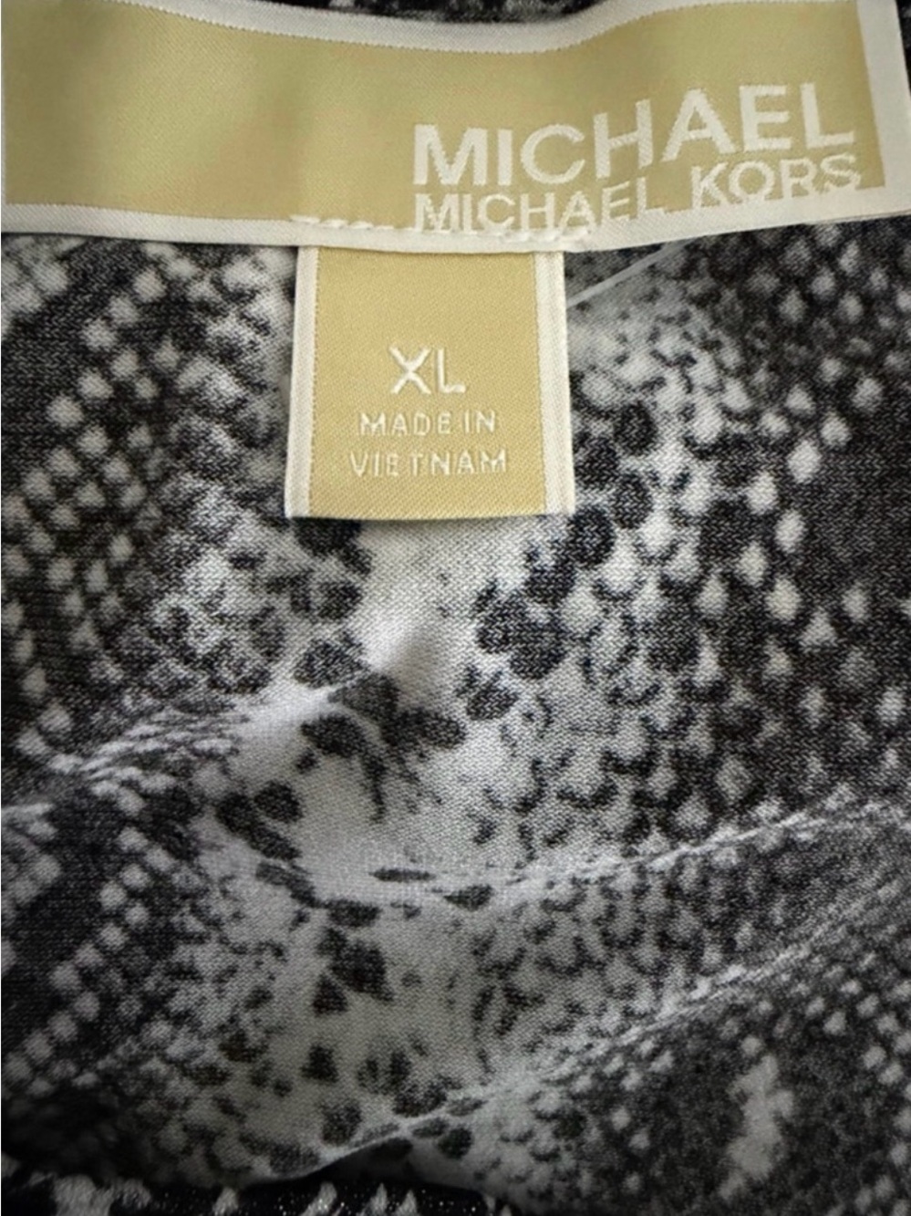 Michael Kors Snake Print Drawstring Top — XL - Picture 3 of 5